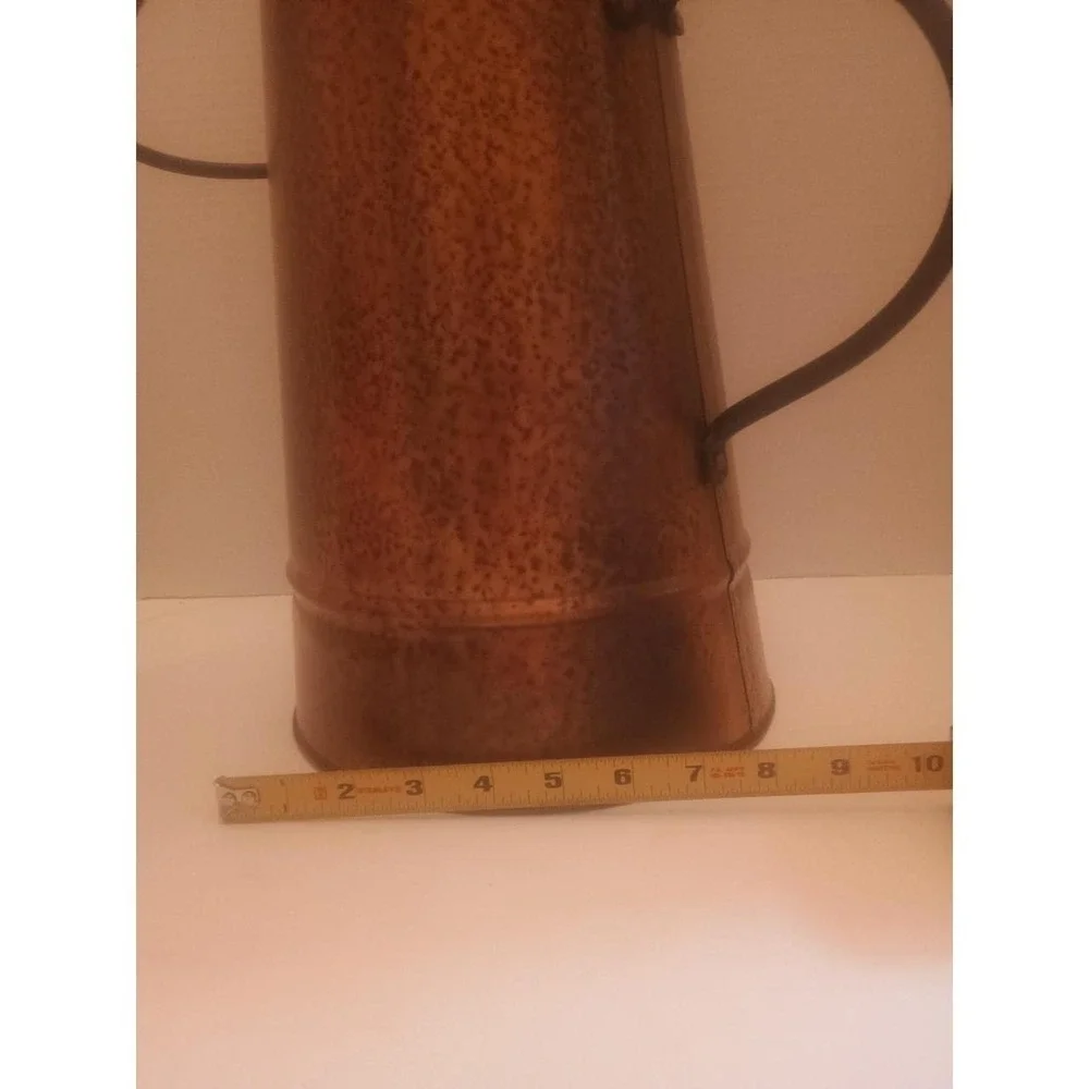 Vintage Hammered Copper Coal Scuttle